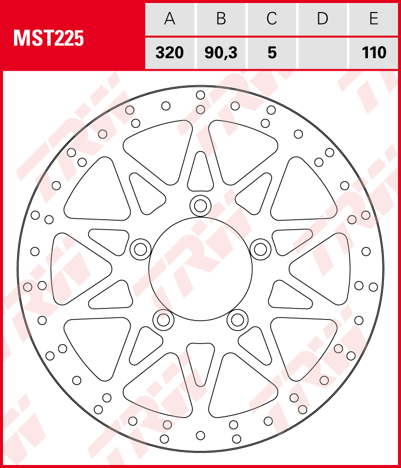 TRW Jarrulevy eteen KTM 250 Adventure 2022-2025 ym. (MST225)