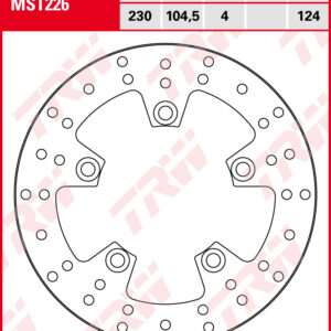 TRW Jarrulevy taakse KTM 250 Adventure 2022-2025 ym. (MST226)