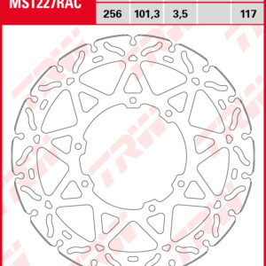 TRW Jarrulevy eteen Honda CRF 250 L ABS 2017-2021 ym. (MST227RAC)