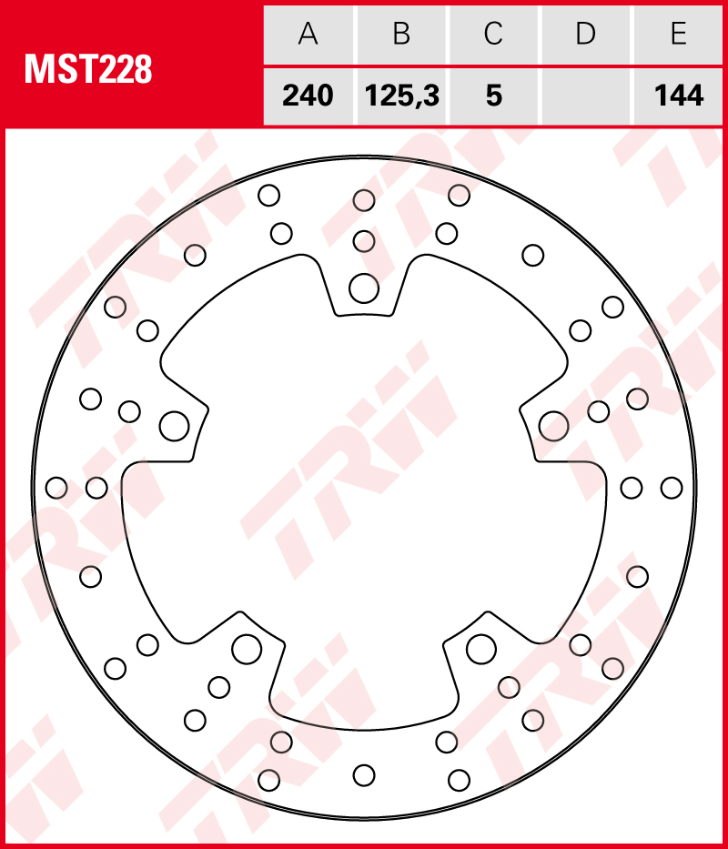 TRW Jarrulevy taakse KTM 390 Duke ABS 2024– (MST228)