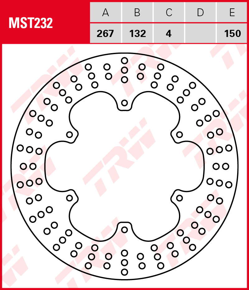 TRW Jarrulevy eteen Yamaha XT 500 E 1990-1994 ym. (MST232) - Image 2