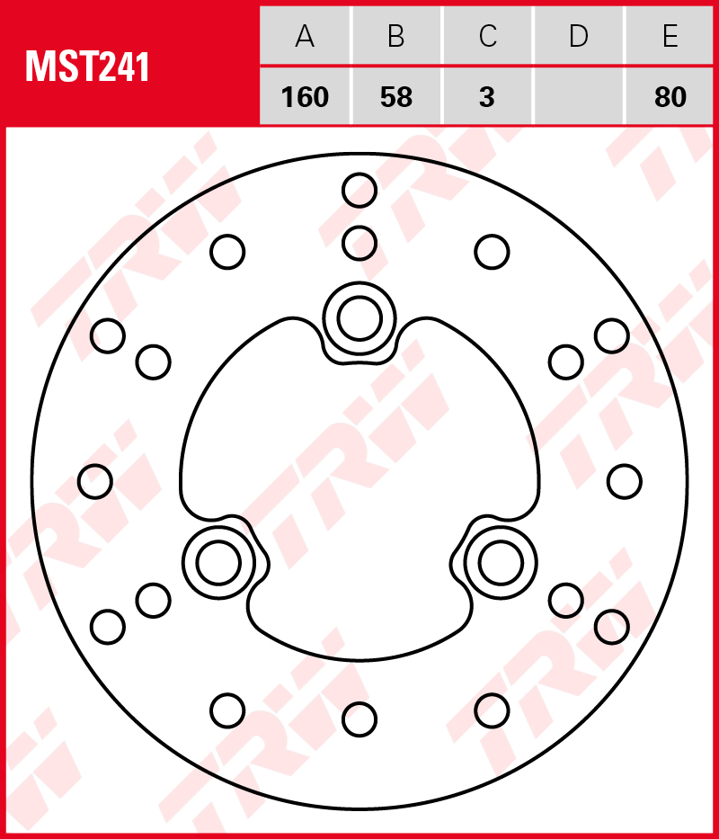 TRW Jarrulevy eteen Cagiva 50 City 1992-1997 ym. (MST241) - Image 2