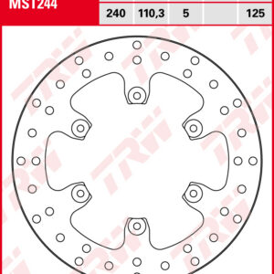 TRW Jarrulevy taakse Husqvarna 701 Vitpilen 2020– (MST244)
