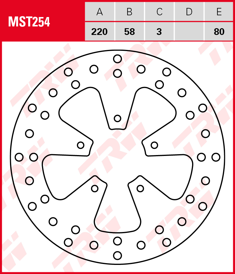 TRW Jarrulevy eteen Aprilia SR 50 Motard 2012-ym. (MST254) - Image 2