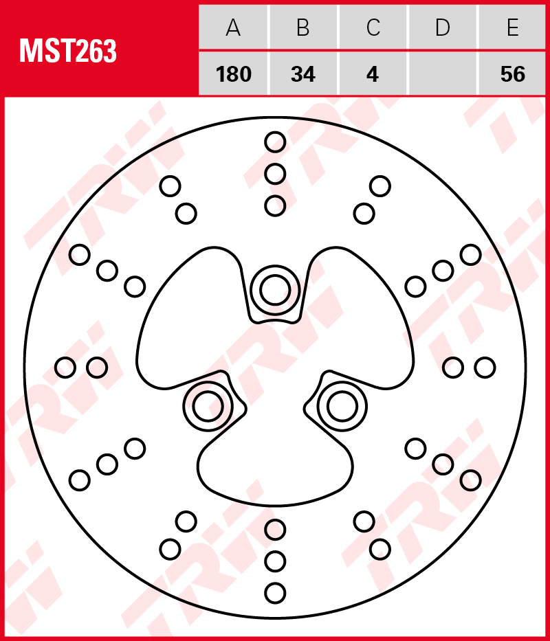 TRW Jarrulevy eteen Suzuki AP 50 S 1994-1999 ym. (MST263) - Image 2