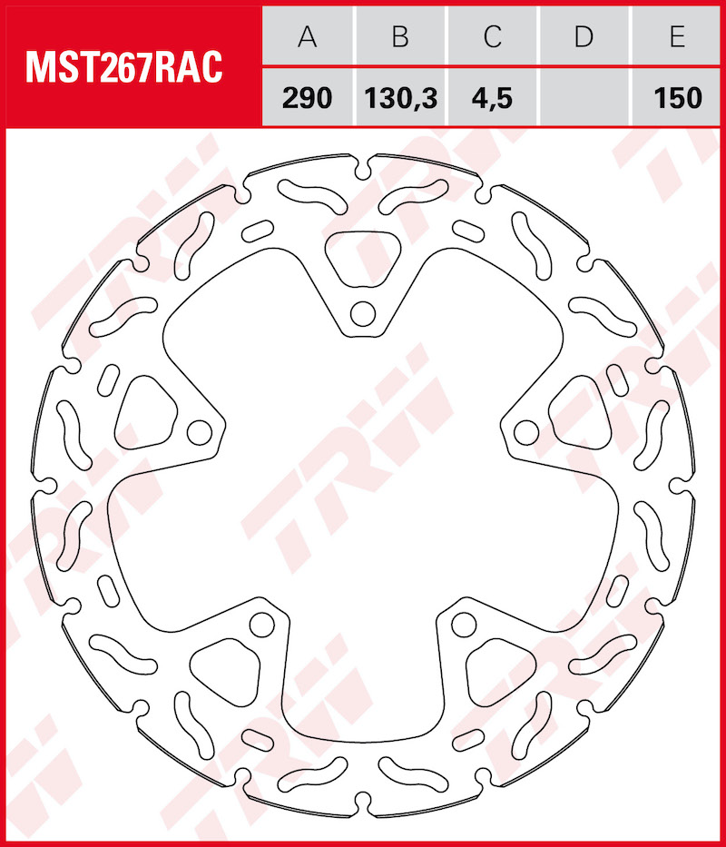 TRW Jarrulevy eteen Kawasaki Z 125 2019-ym. (MST267RAC) - Image 2
