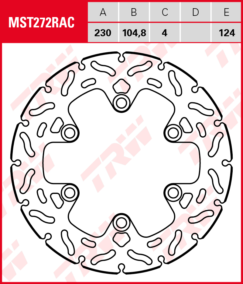 TRW Jarrulevy taakse Husqvarna 125 Svartpilen 2021-2023 ym. (MST272RAC) - Image 2