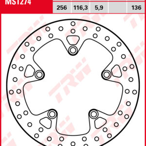 TRW Jarrulevy taakse Honda CB 1100 A ABS 2013-2016 ym. (MST274)