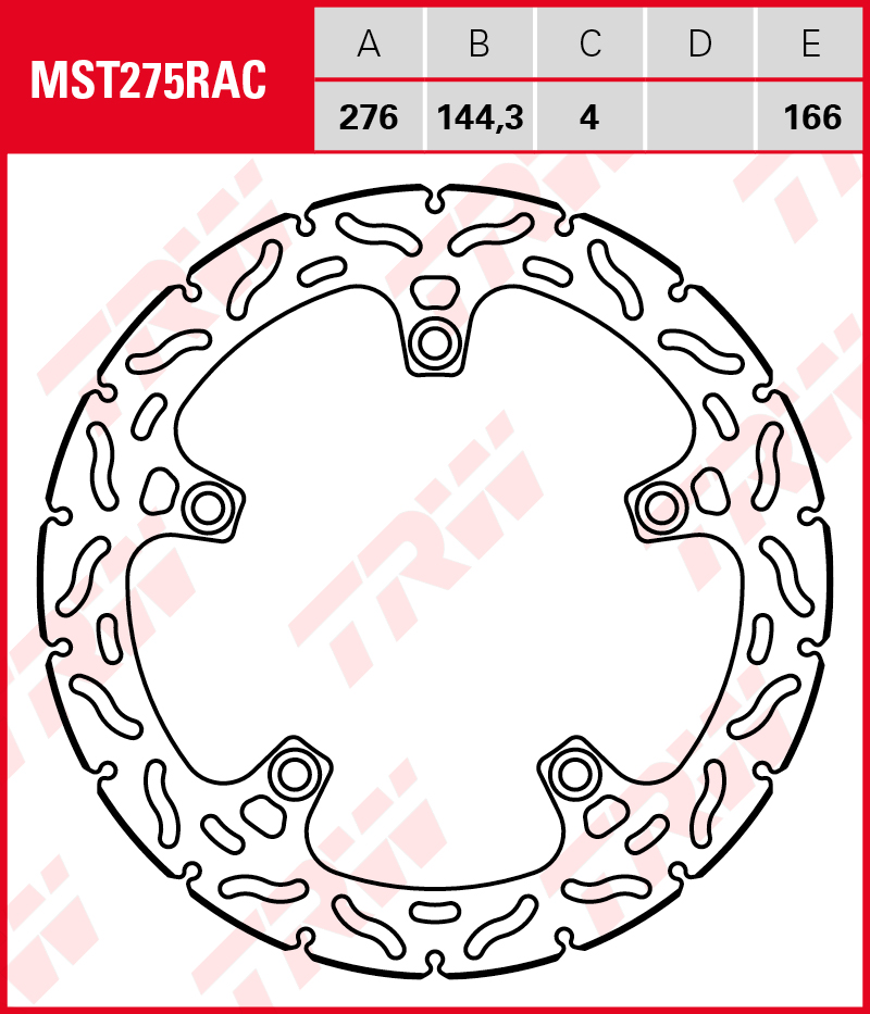 TRW Jarrulevy eteen Honda CBR 125 R 2011-2017 (MST275RAC) - Image 2