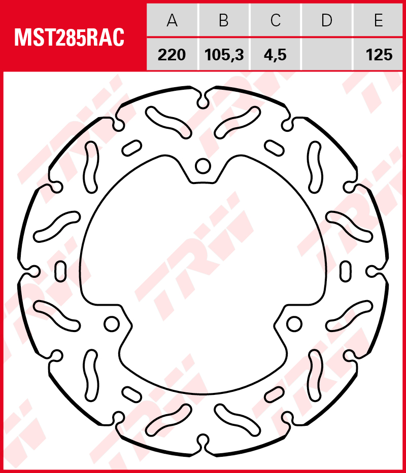 TRW Jarrulevy taakse Yamaha YZF 250 R25 2015-ym. (MST285RAC) - Image 2