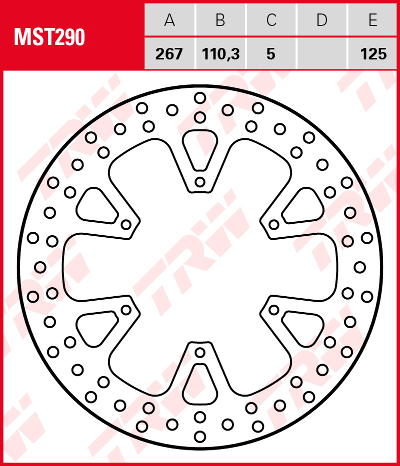 TRW Jarrulevy taakse KTM 1050 Adventure ABS 2015-2016 ym. (MST290) - Image 2