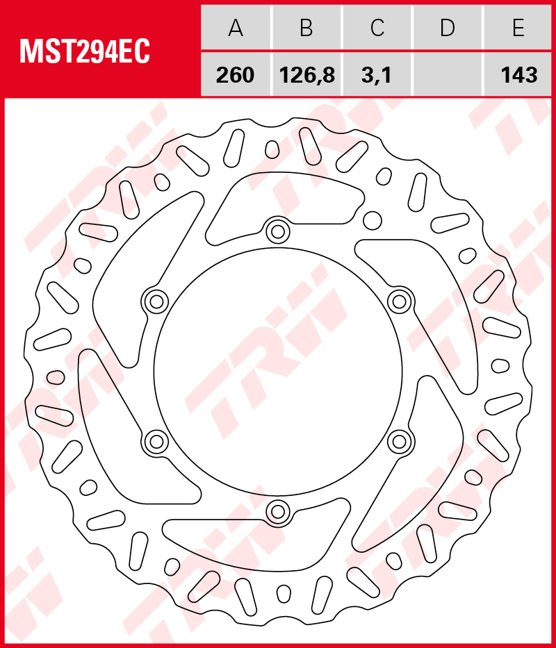 TRW Jarrulevy eteen Beta RR 125 2 T 2018-2025 ym. (MST294EC) - Image 2