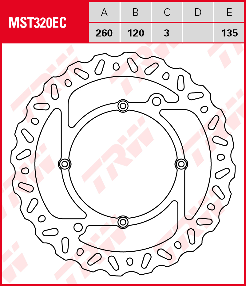 TRW Jarrulevy eteen Husqvarna CR 125 2000-2004 ym. (MST320EC) - Image 2