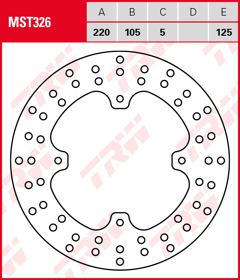 TRW Jarrulevy taakse Honda XL 250 R Baja 1988-1991 ym. (MST326) - Image 2