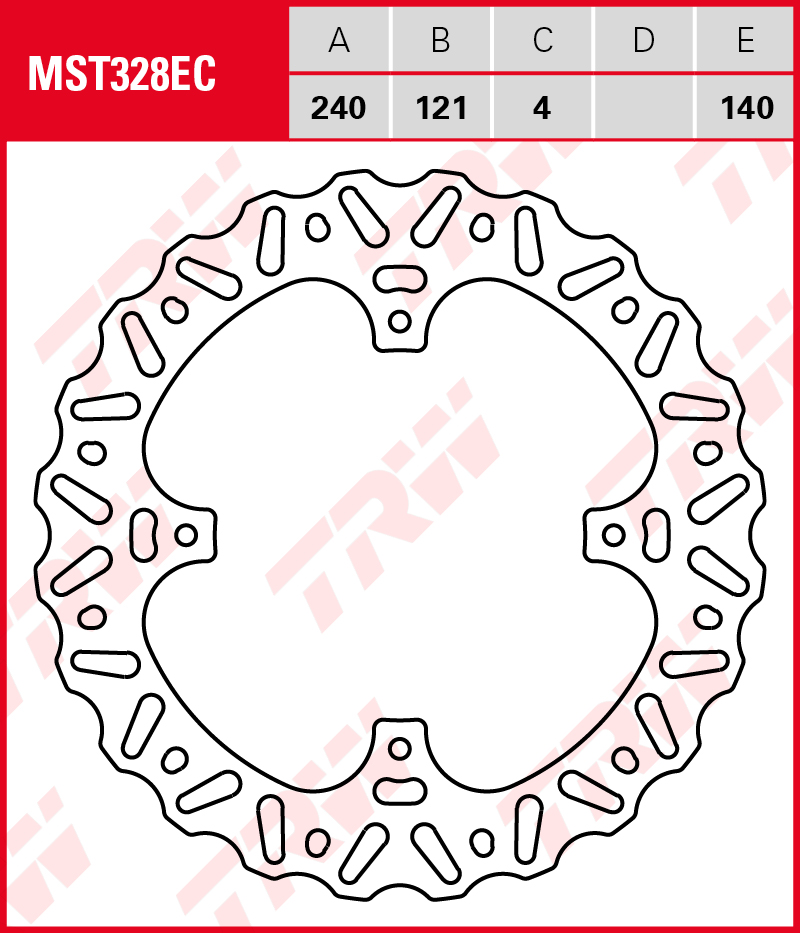 TRW Jarrulevy taakse Honda CR 125 R 2002-2003 ym. (MST328EC) - Image 2