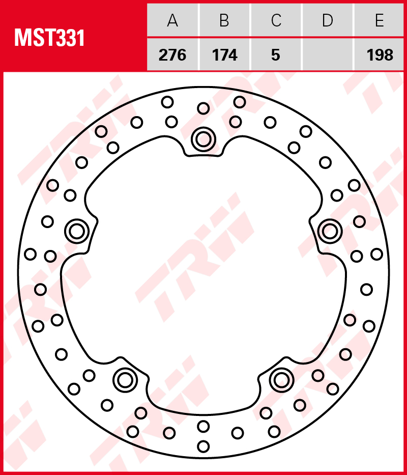 TRW Jarrulevy taakse BMW R 850 GS, ABS 1997-1999 ym. (MST331) - Image 2