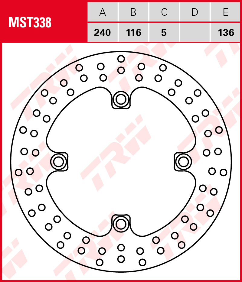 TRW Jarrulevy taakse Honda CB 500 F 2013-2015 ym. (MST338) - Image 2