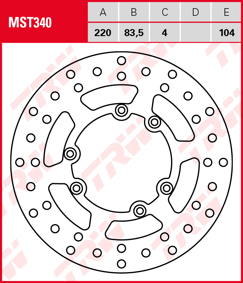 TRW Jarrulevy taakse KTM LC4 600 4 T 1989-1990 (MST340) - Image 2