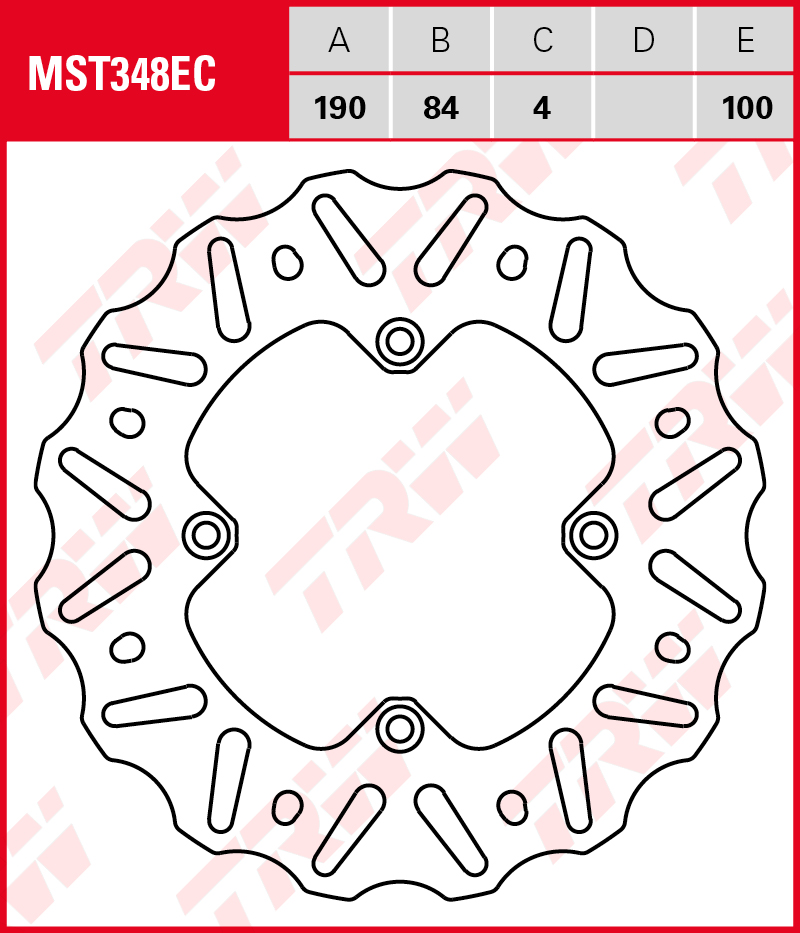 TRW Jarrulevy taakse Yamaha YZ 65 2018-2025 ym. (MST348EC) - Image 2