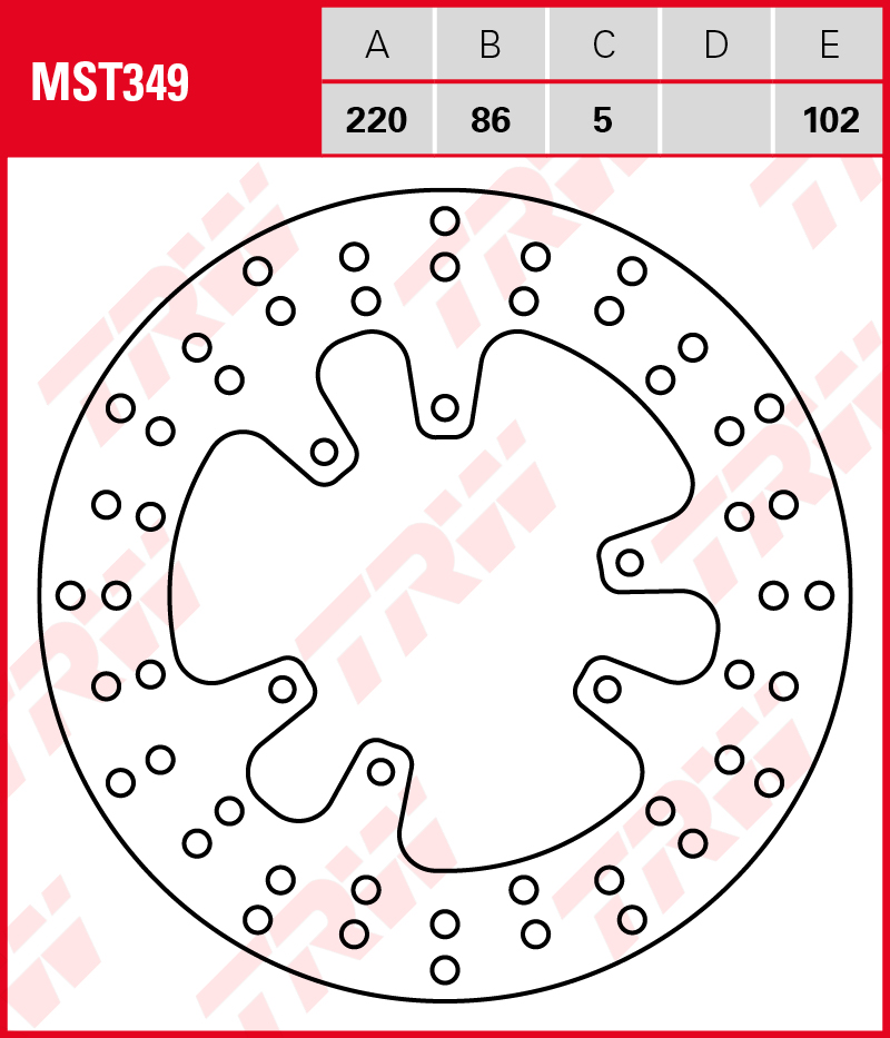 TRW Jarrulevy taakse Yamaha XT 500 E 1995-ym. (MST349) - Image 2