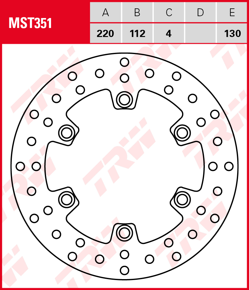 TRW Jarrulevy taakse Husqvarna CR 125 1992-1994 ym. (MST351) - Image 2