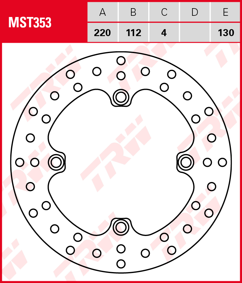 TRW Jarrulevy taakse Husqvarna CR 125 2000-2004 ym. (MST353) - Image 2