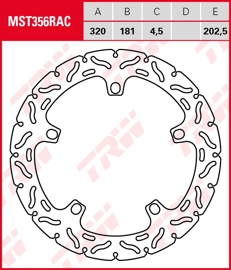 TRW Jarrulevy eteen BMW F800 800 GT ABS 2013-2016 ym. (MST356RAC) - Image 2