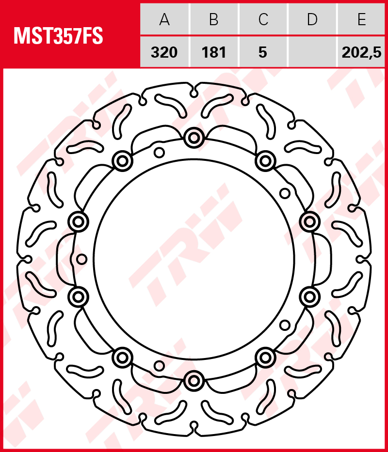TRW Jarrulevy eteen BMW R 850 R ABS 2003-2004 ym. (MST357FS) - Image 2