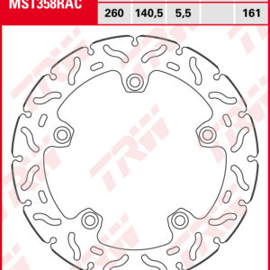 TRW Jarrulevy taakse Suzuki GSX 1340 R Hayabusa 2021– (MST358RAC)