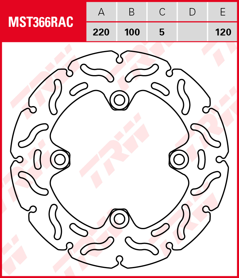 TRW Jarrulevy taakse Kawasaki ZX-6R 600 Ninja 1998-1999 ym. (MST366RAC) - Image 2