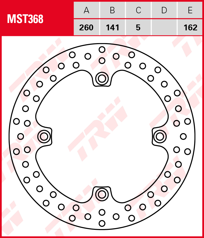 TRW Jarrulevy taakse Kawasaki KLV 1000 2004-2006 ym. (MST368) - Image 2