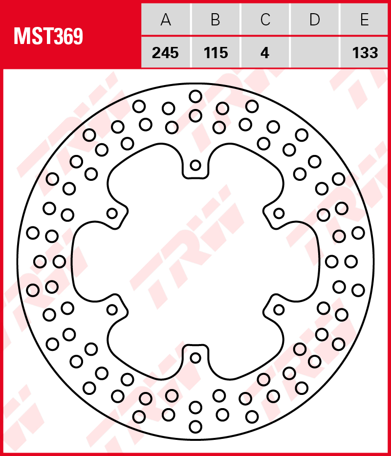TRW Jarrulevy eteen/taakse Yamaha XTZ 750 H, N 1989-1997 (MST369) - Image 2