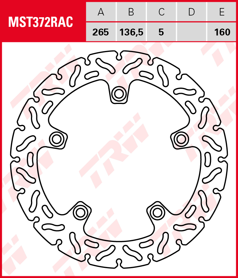 TRW Jarrulevy taakse BMW F650 800 GS Dakar, ABS 2008-2012 ym. (MST372RAC) - Image 2