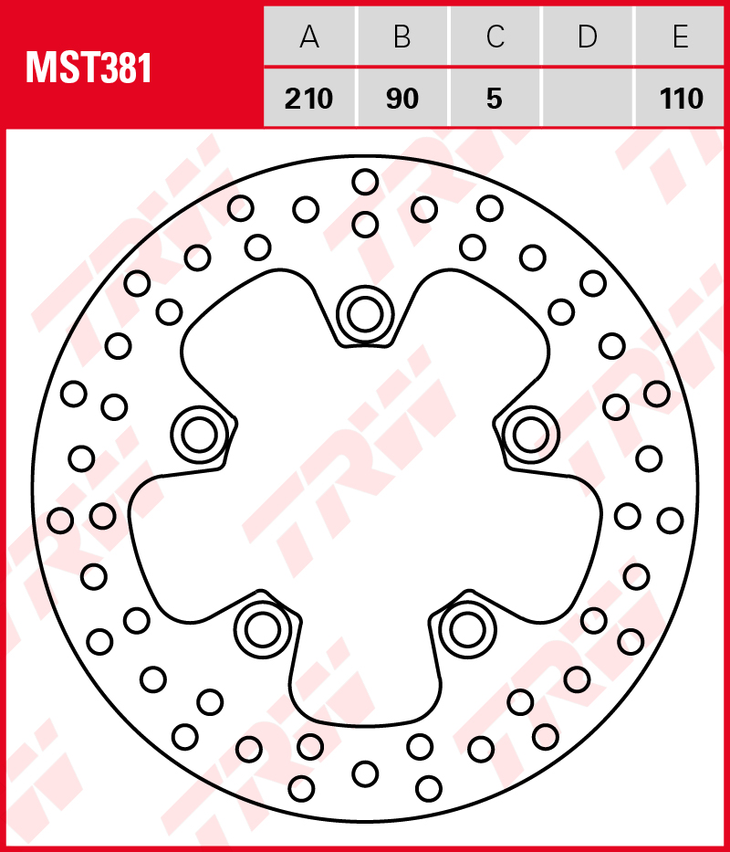 TRW Jarrulevy taakse Suzuki AN 400 A Burgman 2017-2024 ym. (MST381) - Image 2