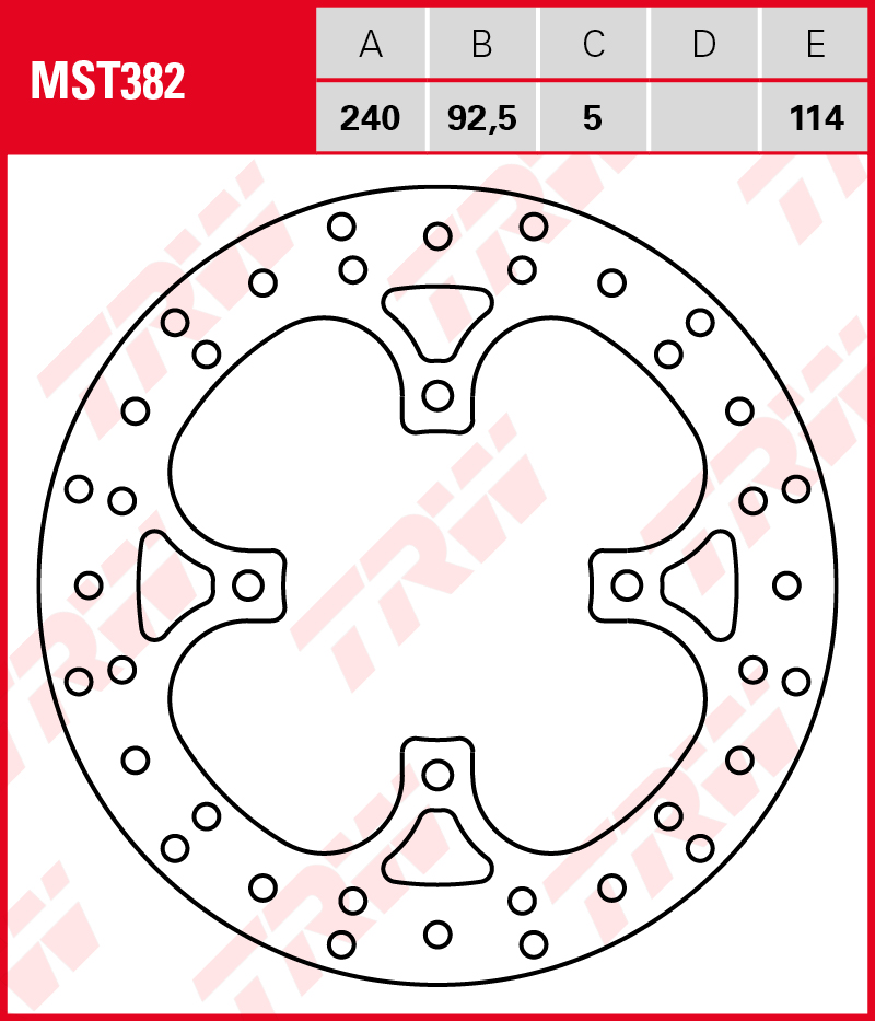 TRW Jarrulevy taakse MBK 125 Skycruiser 2006-2010 ym. (MST382) - Image 2