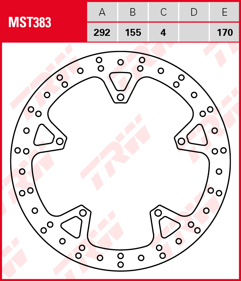 TRW Jarrulevy eteen Yamaha YZF-R 125 2008-2013 (MST383) - Image 2
