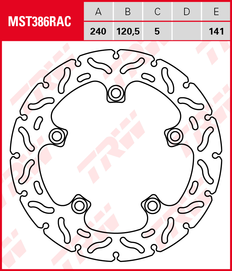 TRW Jarrulevy taakse Suzuki GW 250 Inazuma 2013-2017 ym. (MST386RAC) - Image 2