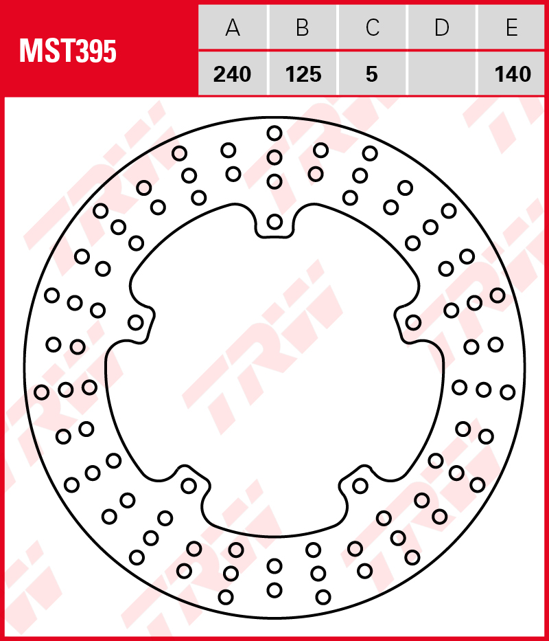 TRW Jarrulevy eteen/taakse Aprilia SR 125 Max i.e. 2011-2017 ym. (MST395) - Image 2