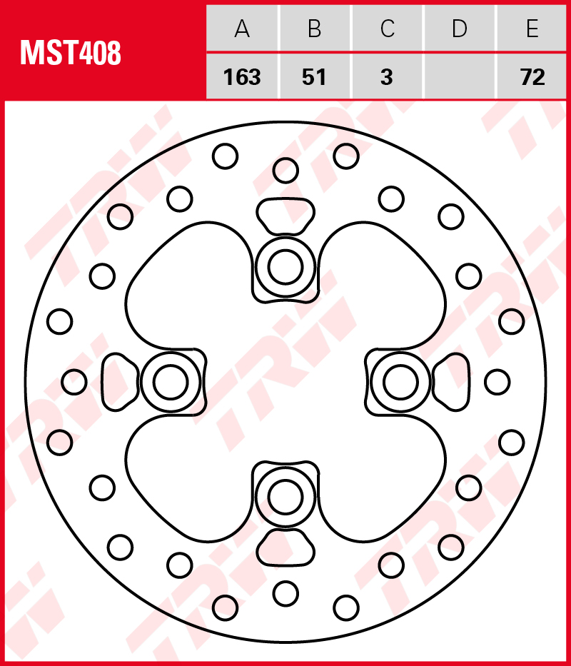 TRW Jarrulevy eteen Kawasaki KFX 450 2007-ym. (MST408) - Image 2