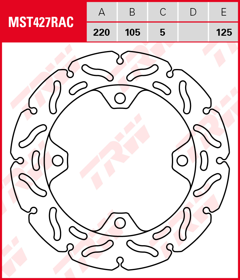 TRW Jarrulevy taakse Honda CBR 1000 RA Fireblade 2010-2016 (MST427RAC) - Image 2
