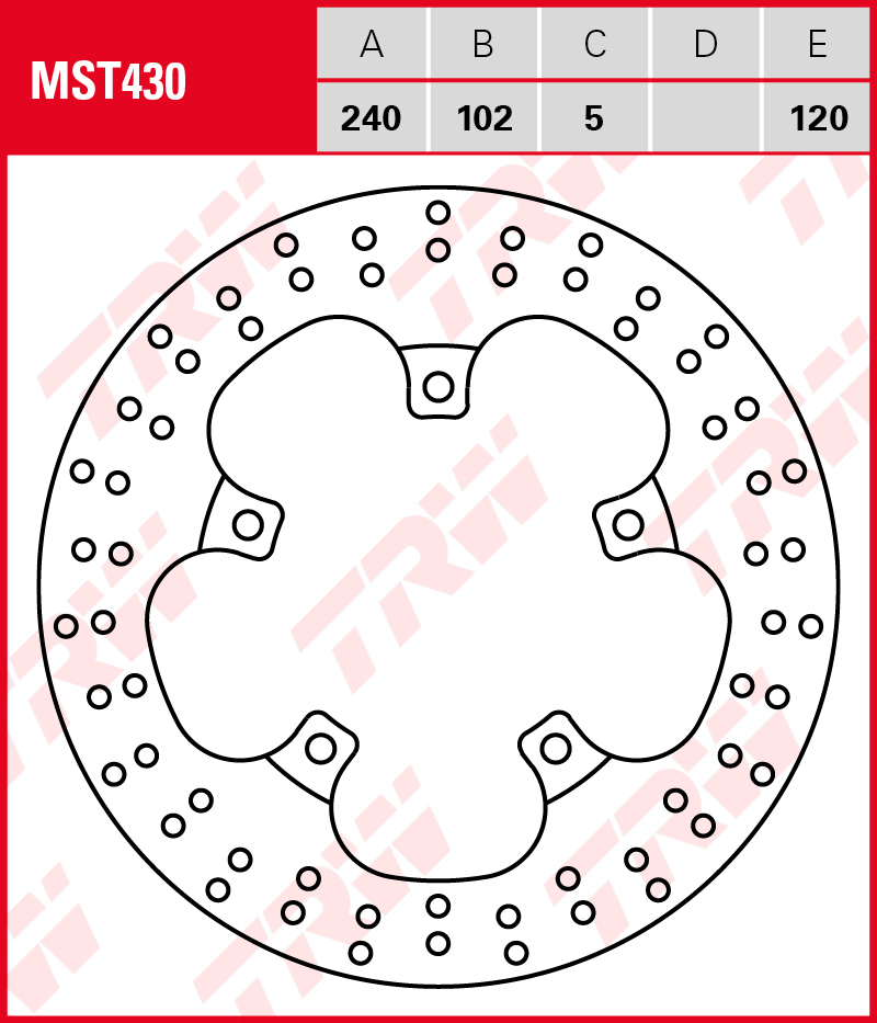 TRW Jarrulevy taakse Aprilia SL 750 Shiver 2007-2016 ym. (MST430) - Image 2