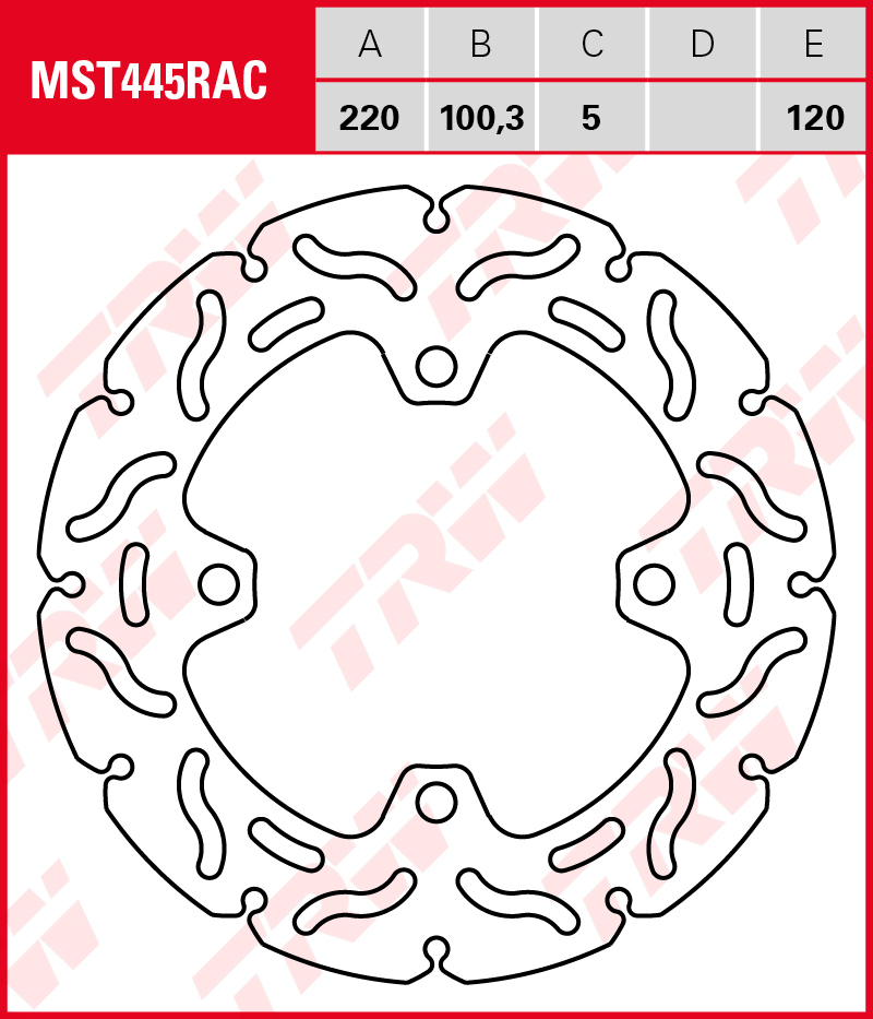 TRW Jarrulevy taakse Kawasaki ZX-6R 636 Ninja 2013-2018 ym. (MST445RAC) - Image 2