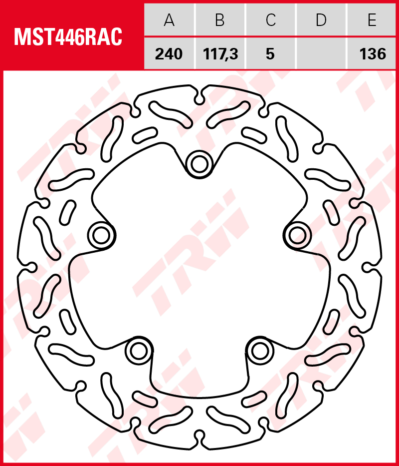 TRW Jarrulevy taakse Honda CTX 700 D 2014-2019 ym. (MST446RAC) - Image 2