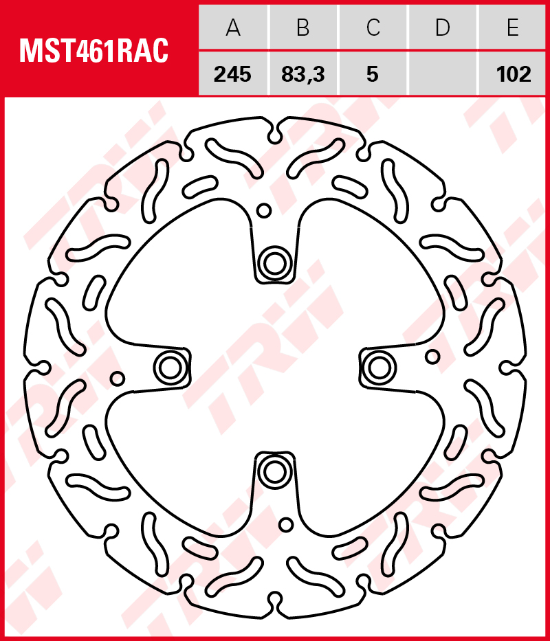 TRW Jarrulevy taakse Ducati 1098 R 2007-2009 ym. (MST461RAC) - Image 2