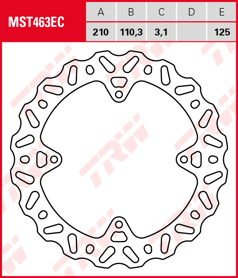 TRW Jarrulevy taakse Husqvarna TC 85 2014-2015 ym. (MST463EC) - Image 2