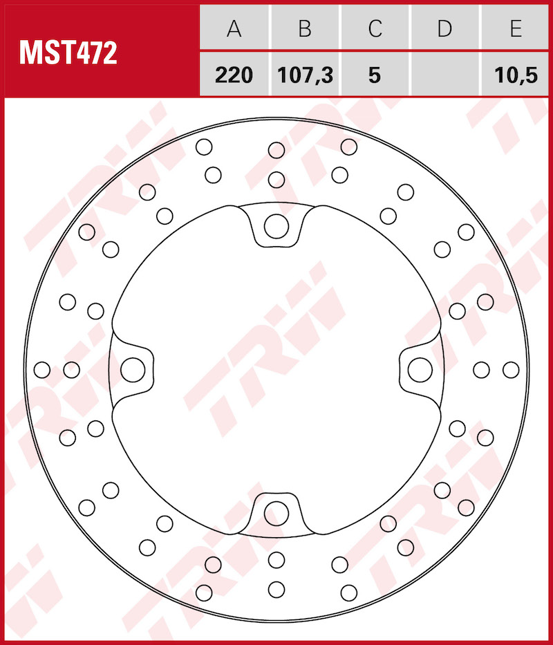 TRW Jarrulevy taakse Honda CB 125 R 2021-2023 ym. (MST472) - Image 2