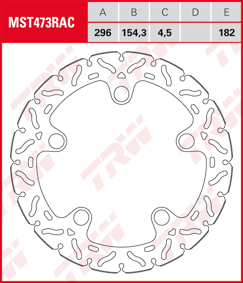 TRW Jarrulevy eteen Honda CB 125 R 2021-2023 ym. (MST473RAC) - Image 2
