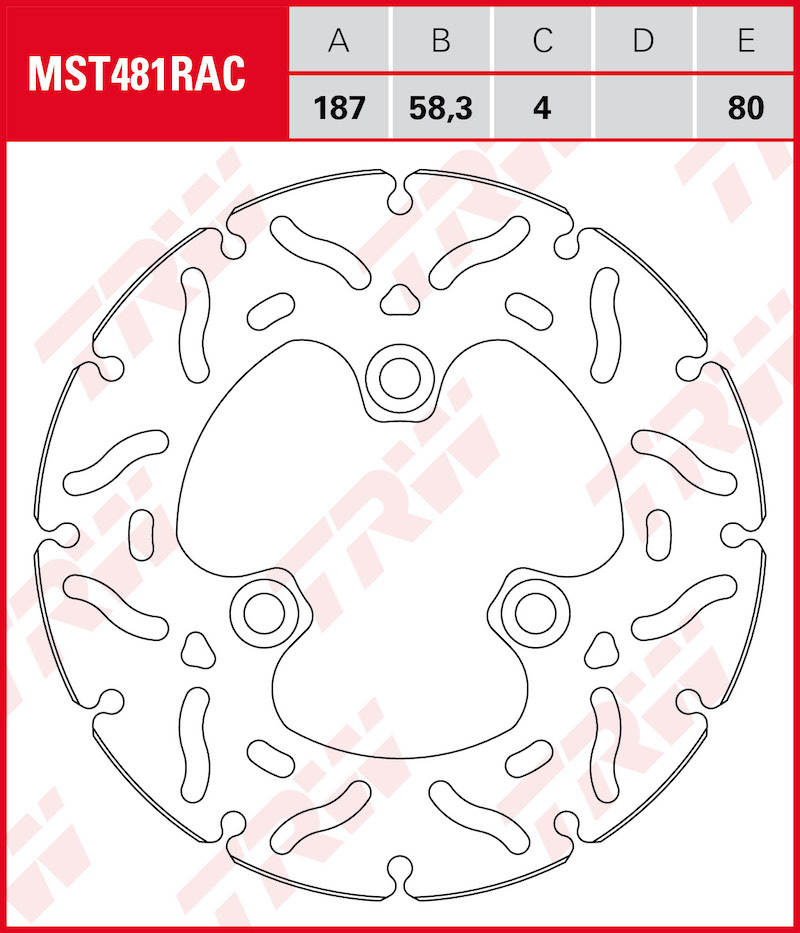 TRW Jarrulevy taakse Suzuki GSX-R 125 2017-2025 ym. (MST481RAC)
