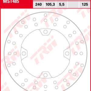TRW Jarrulevy taakse Honda ADV 350 2022– (MST485)