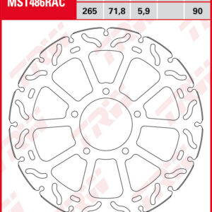 TRW Jarrulevy taakse Ducati 937 Desert X 2022-ym. (MST486RAC)